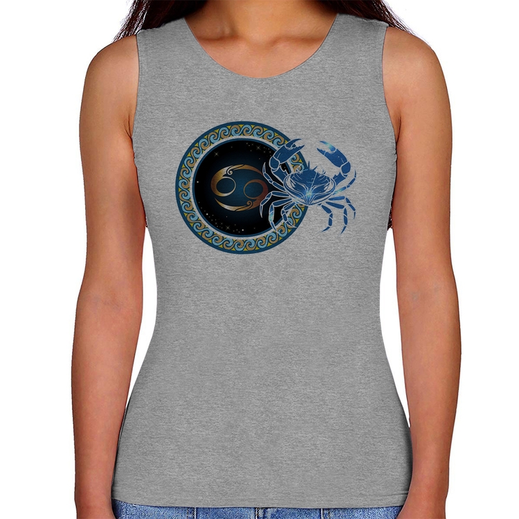 Regata Feminina Signo Câncer Astrologia - Cinza