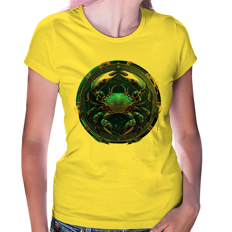 Baby Look Câncer Sígno - Amarela