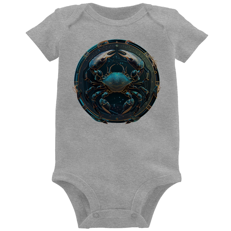 Body Bebê Câncer Sígno - Cinza