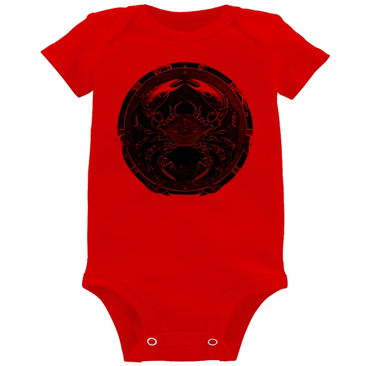 Body Bebê Câncer Sígno - Vermelho