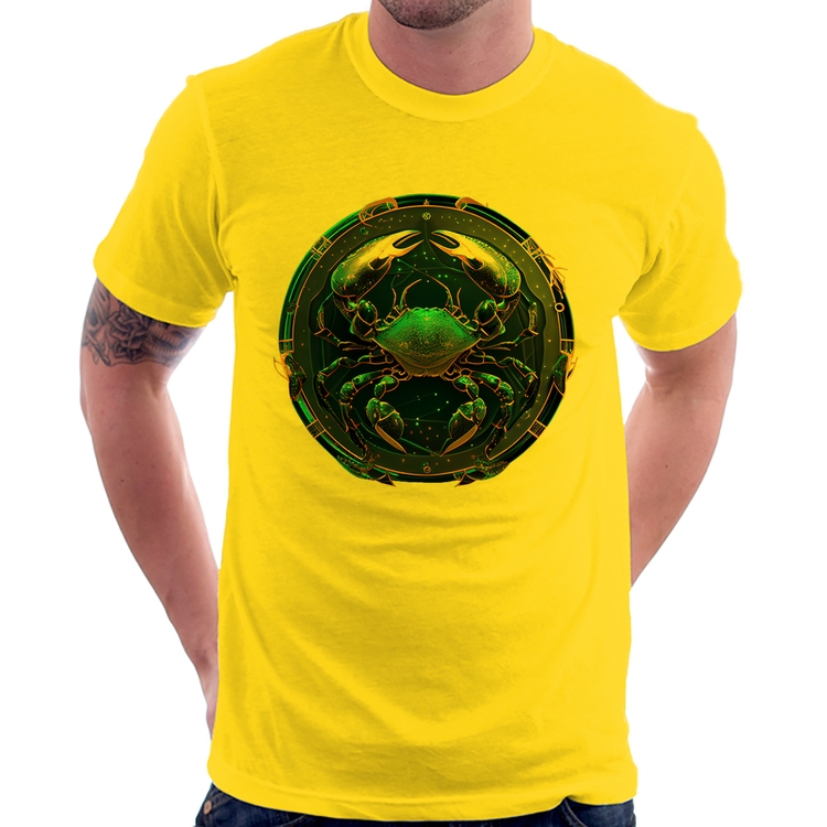 Camiseta Câncer Sígno - Amarela