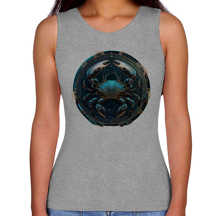 Regata Feminina Câncer Sígno - Cinza