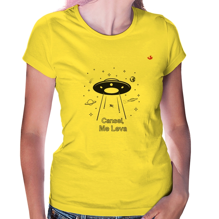 Baby Look Cansei, me leva - Amarela