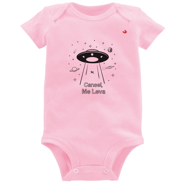 Body Bebê Cansei, me leva - Rosa Bebê