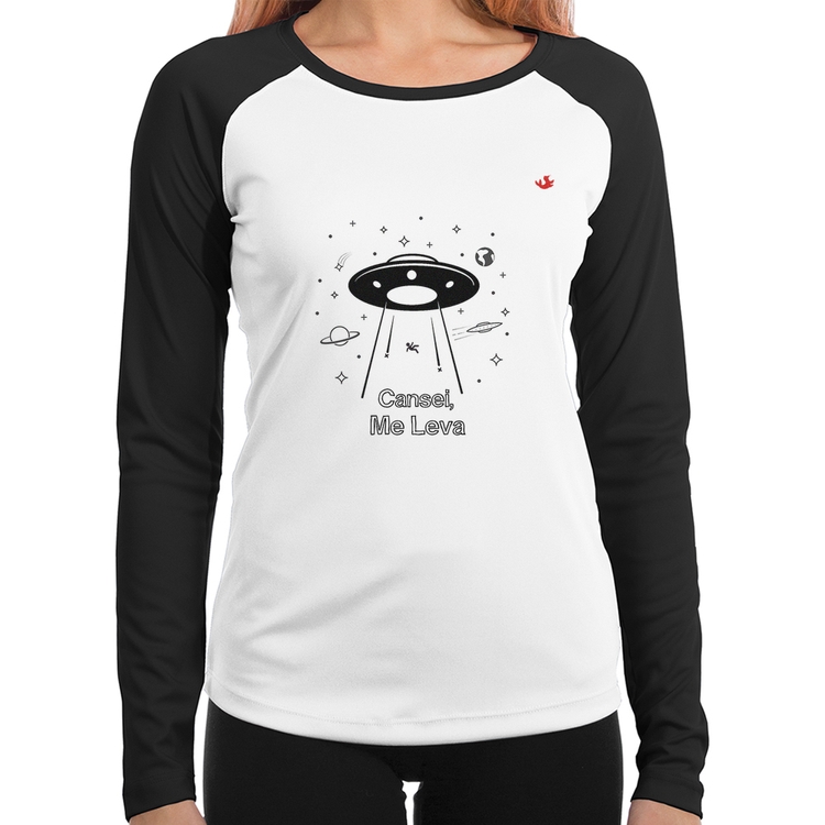 Baby Look Raglan Cansei, me leva Manga Longa