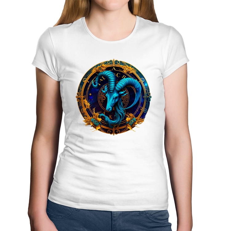 Baby Look Algodão Capricórnio Sígno - Branca