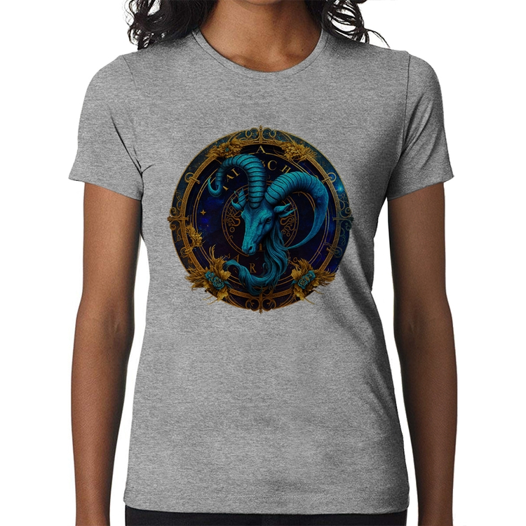 Baby Look Capricórnio Sígno - Cinza