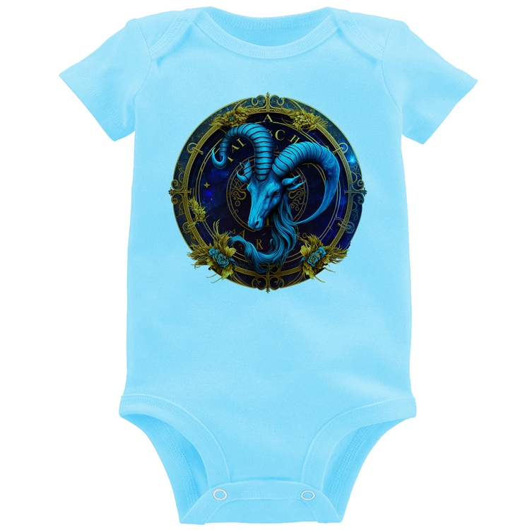 Body Bebê Capricórnio Sígno - Azul Bebê