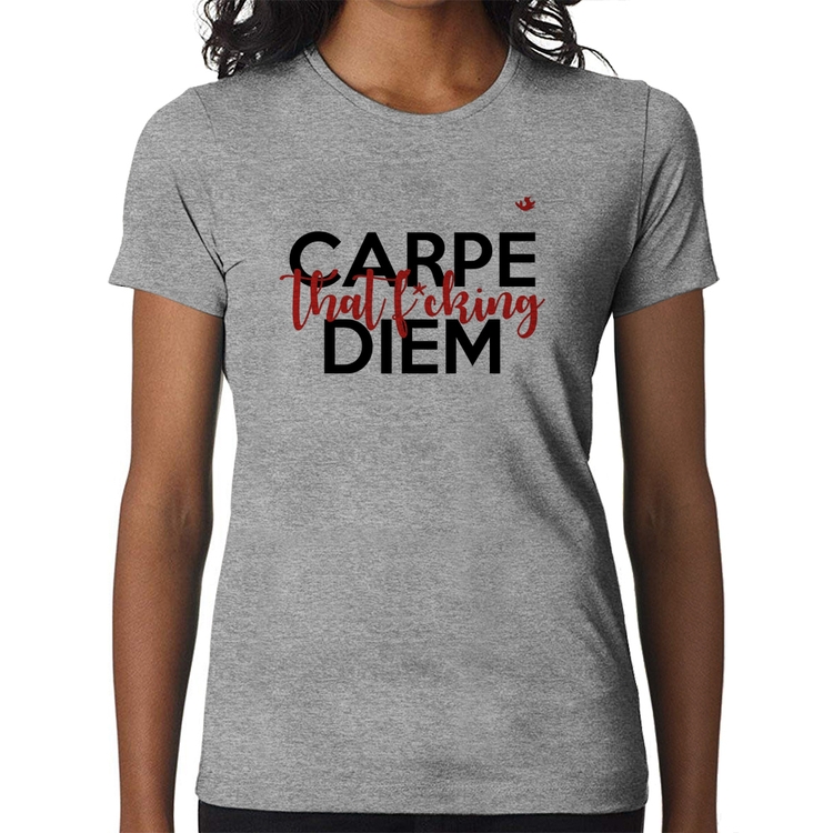 Baby Look Carpe that fucking Diem - Cinza