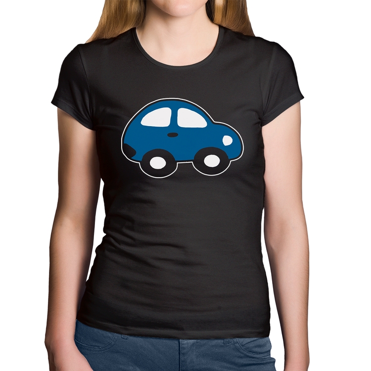 Baby Look Algodão Carrinho Azul