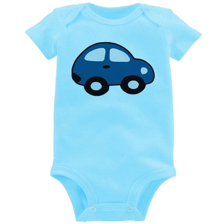 Body Bebê Carrinho Azul - Azul Bebê