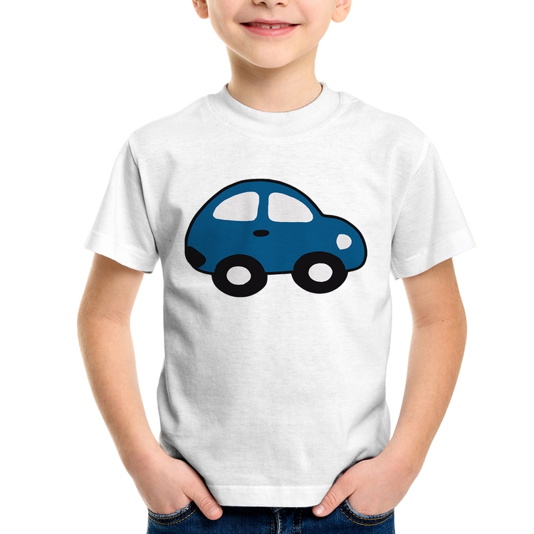 Camiseta Infantil Carrinho Azul