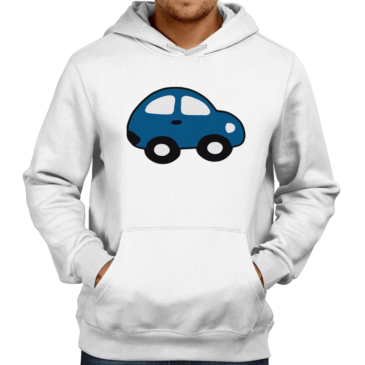 Moletom Carrinho Azul - Branco