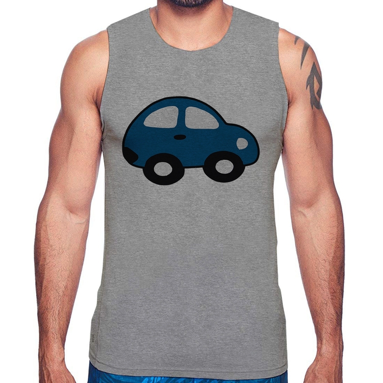 Regata Carrinho Azul - Cinza