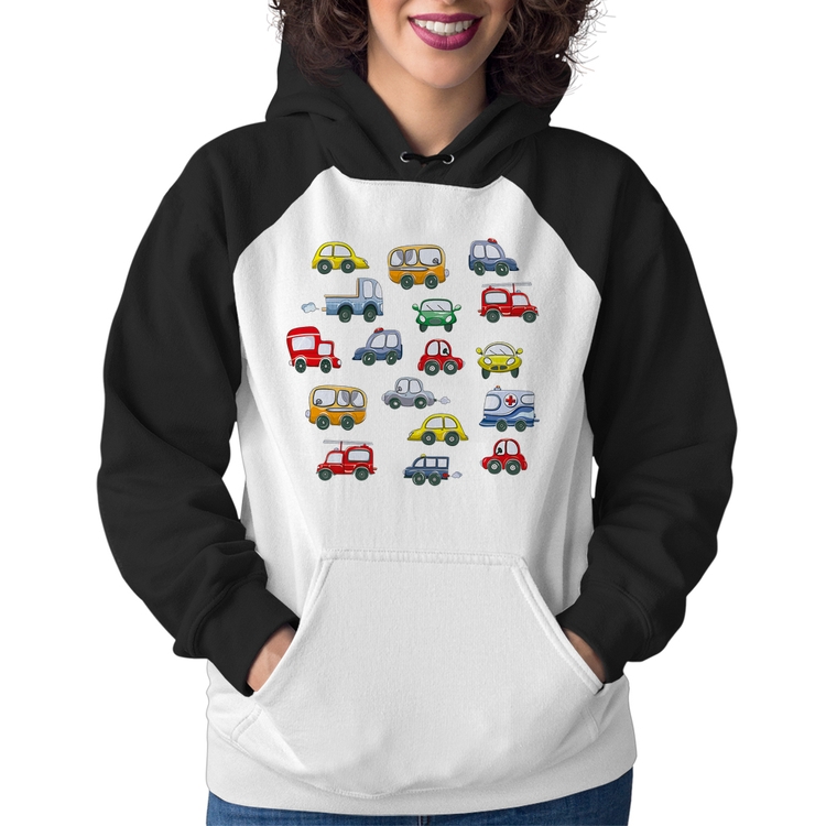 Moletom Feminino Carrinhos Coloridos