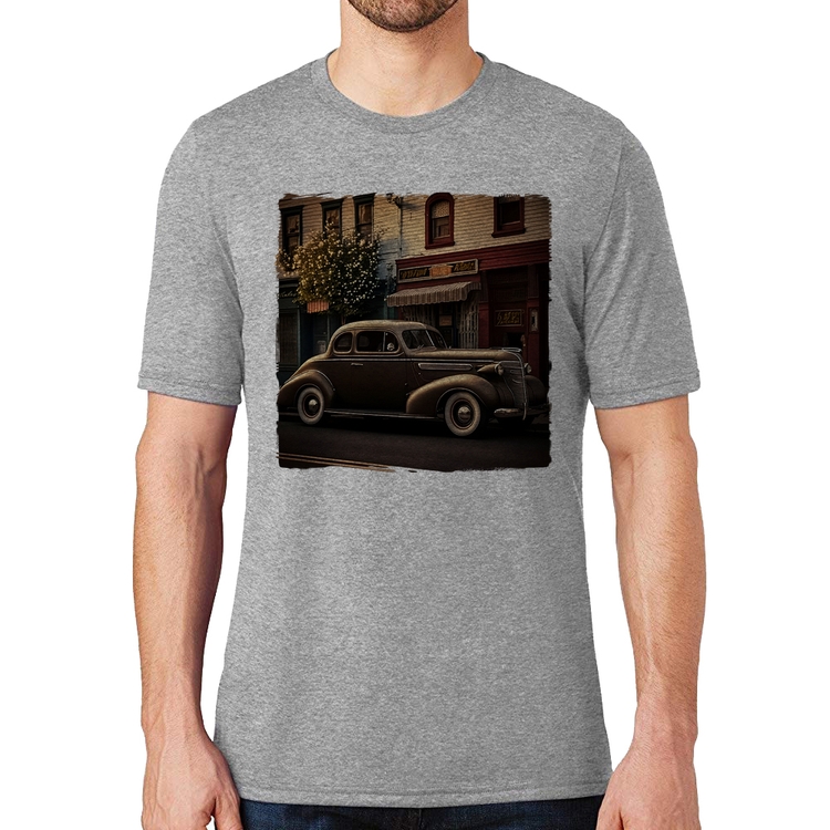 Camiseta Carro antigo na cidade - Cinza