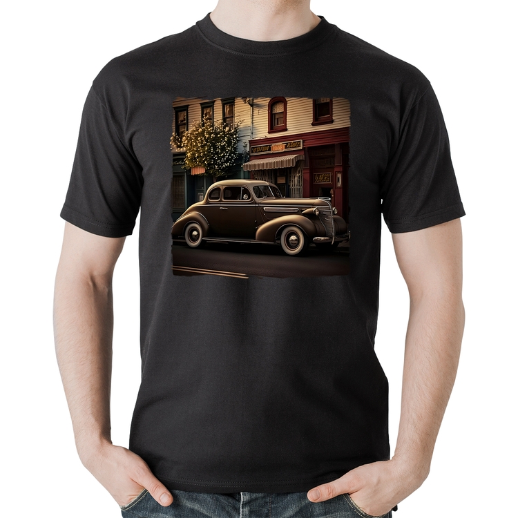 Camiseta Algodão Carro antigo na cidade