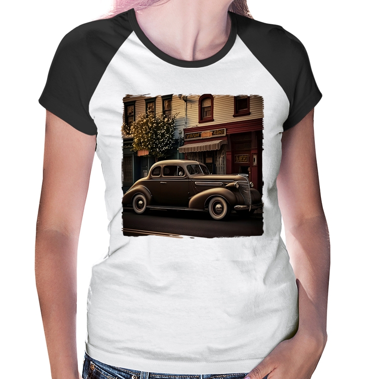 Baby Look Raglan Carro antigo na cidade