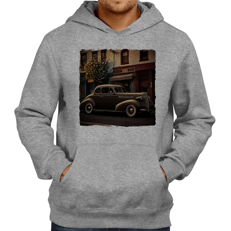 Moletom Carro antigo na cidade - Cinza