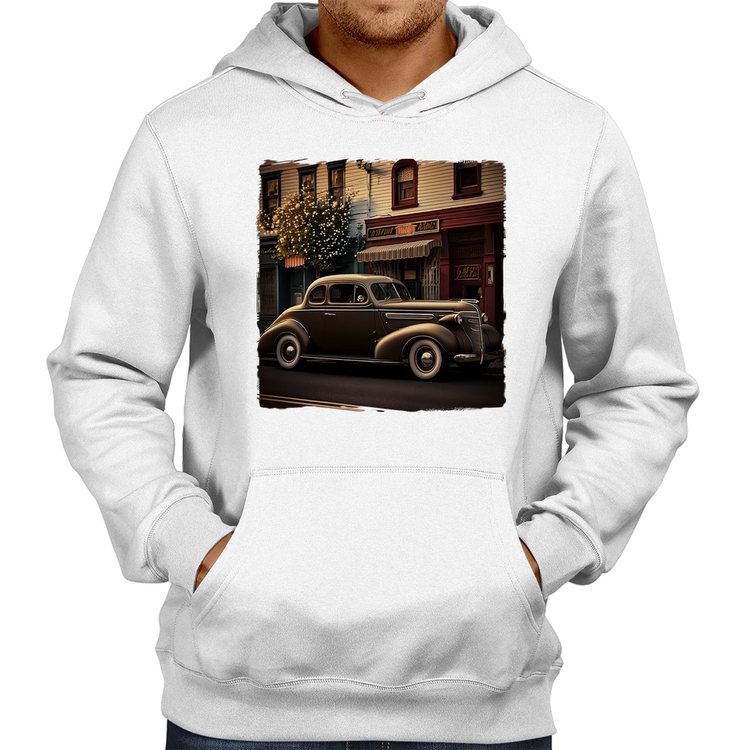 Moletom Carro antigo na cidade - Branco