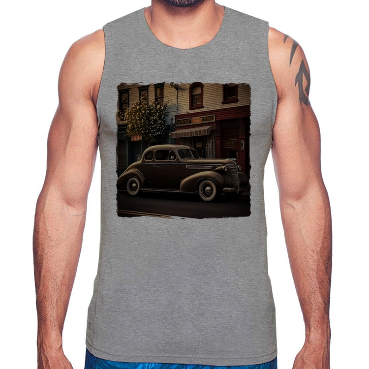 Regata Carro antigo na cidade - Cinza