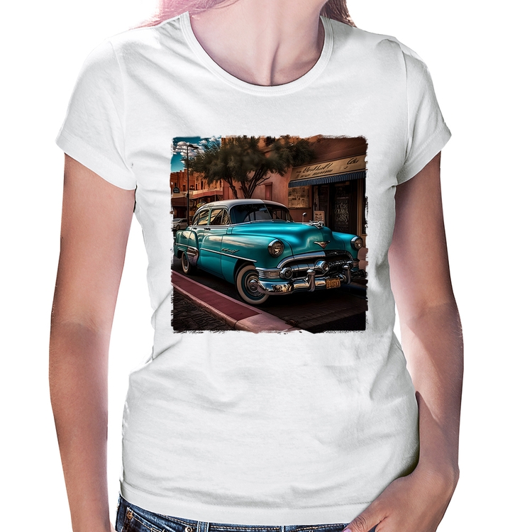 Baby Look Carro clássico azul