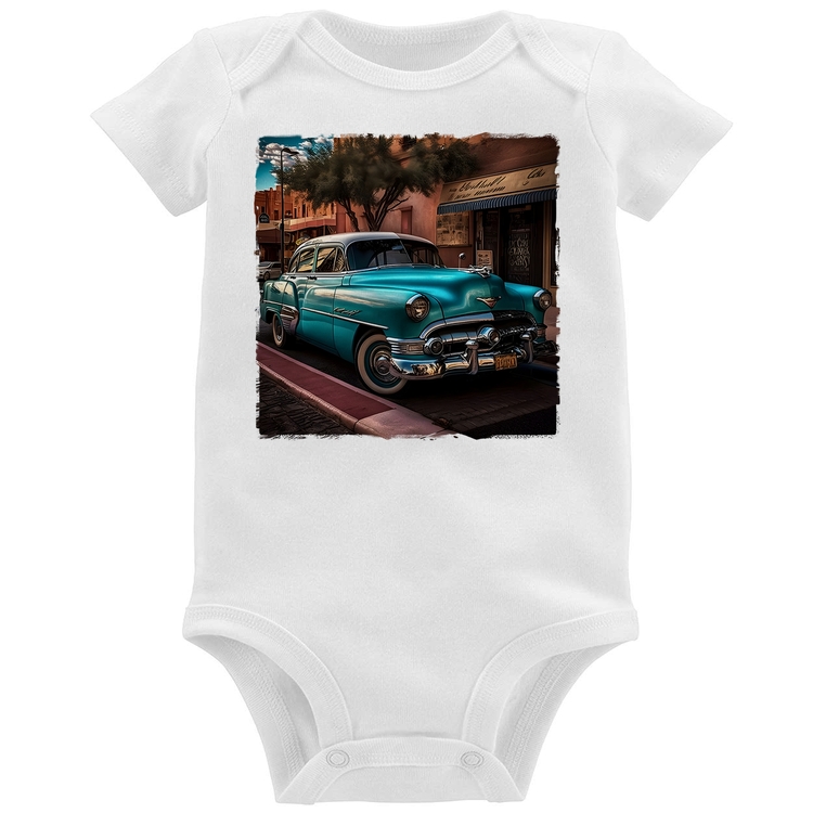 Body Bebê Carro clássico azul