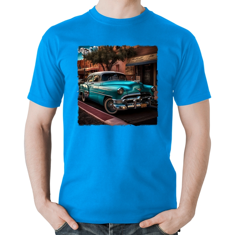 Camiseta Algodão Carro clássico azul - Azul