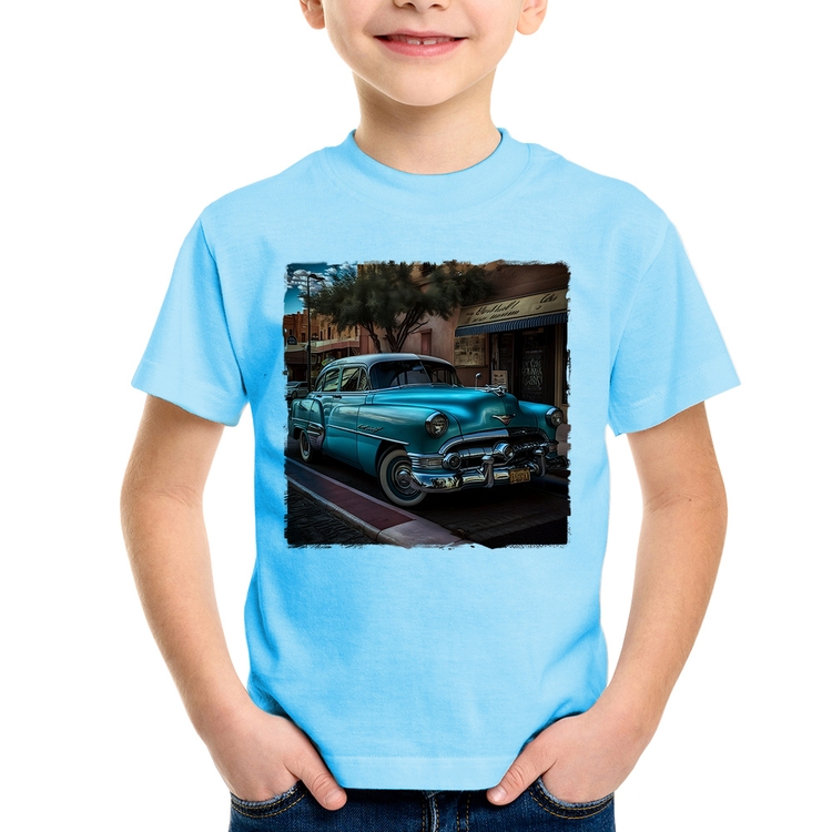 Camiseta Infantil Carro clássico azul - Azul Bebê