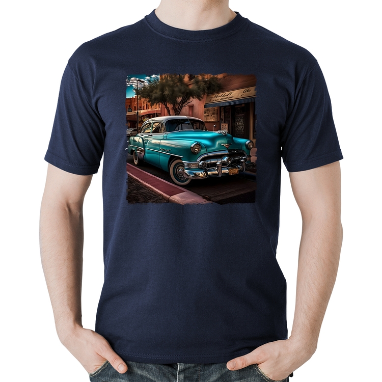 Camiseta Algodão Carro clássico azul - Marinho