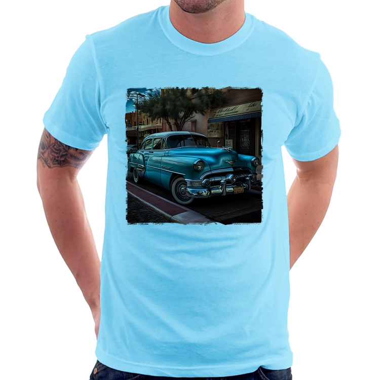 Camiseta Carro clássico azul - Azul Bebê