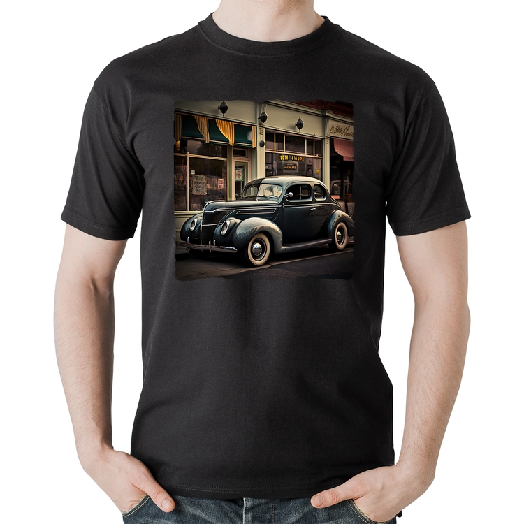 Camiseta Algodão Carro clássico na cidade