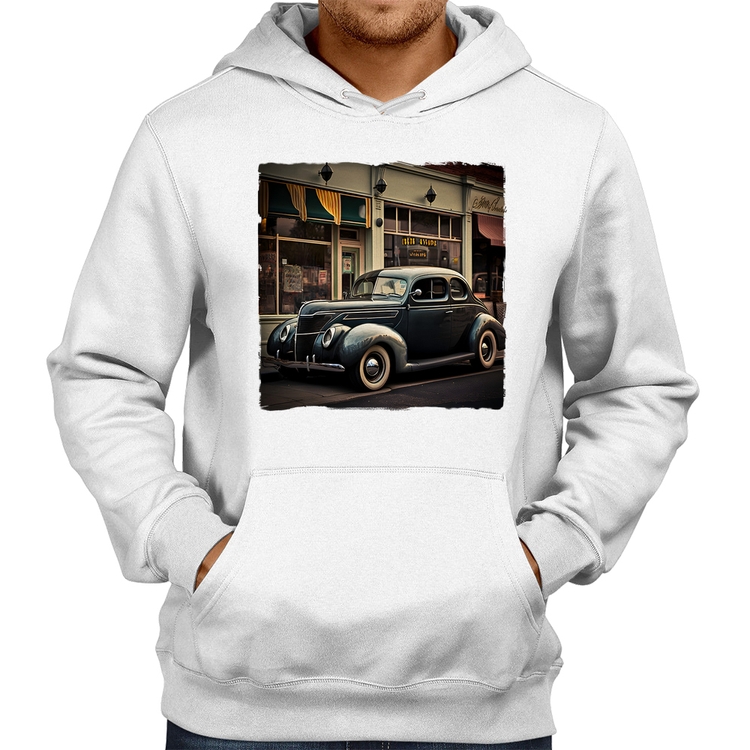 Moletom Carro clássico na cidade - Branco