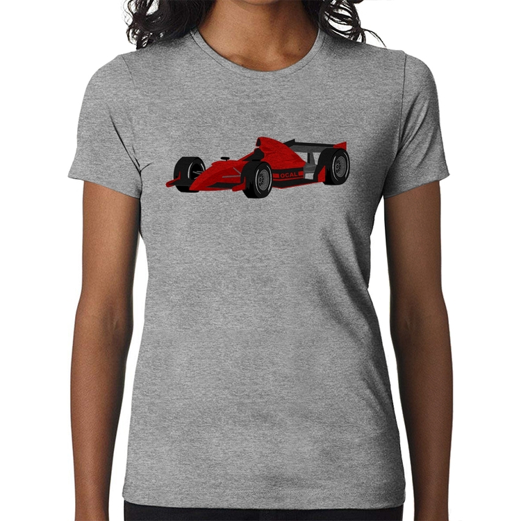 Baby Look Carro de Corrida - Cinza