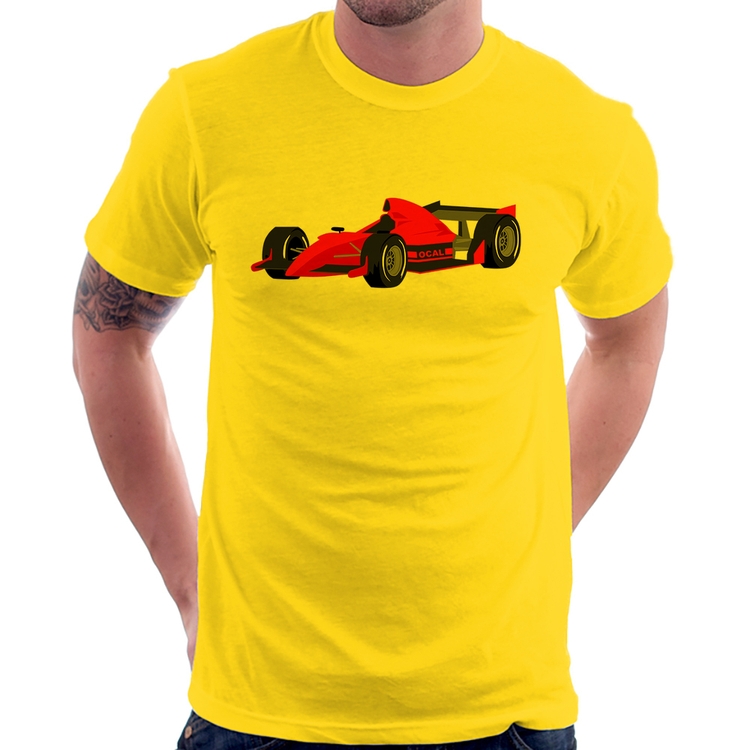 Camiseta Carro de Corrida - Amarela