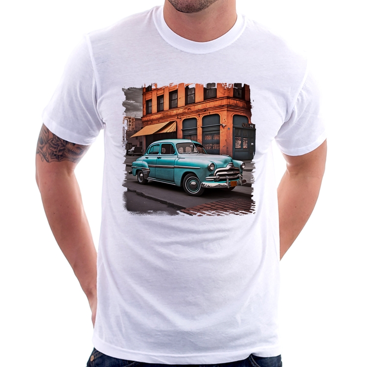 Camiseta Carro retrô na cidade