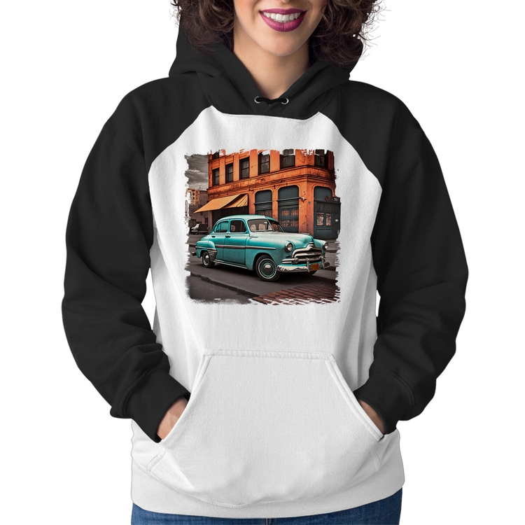 Moletom Feminino Carro retrô na cidade
