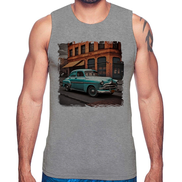 Regata Carro retrô na cidade - Cinza