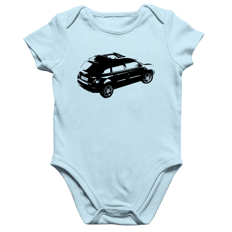 Body Bebê Algodão Carro Stilo Blackmotion - Azul Bebê