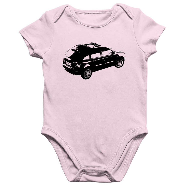 Body Bebê Algodão Carro Stilo Blackmotion - Rosa Bebê