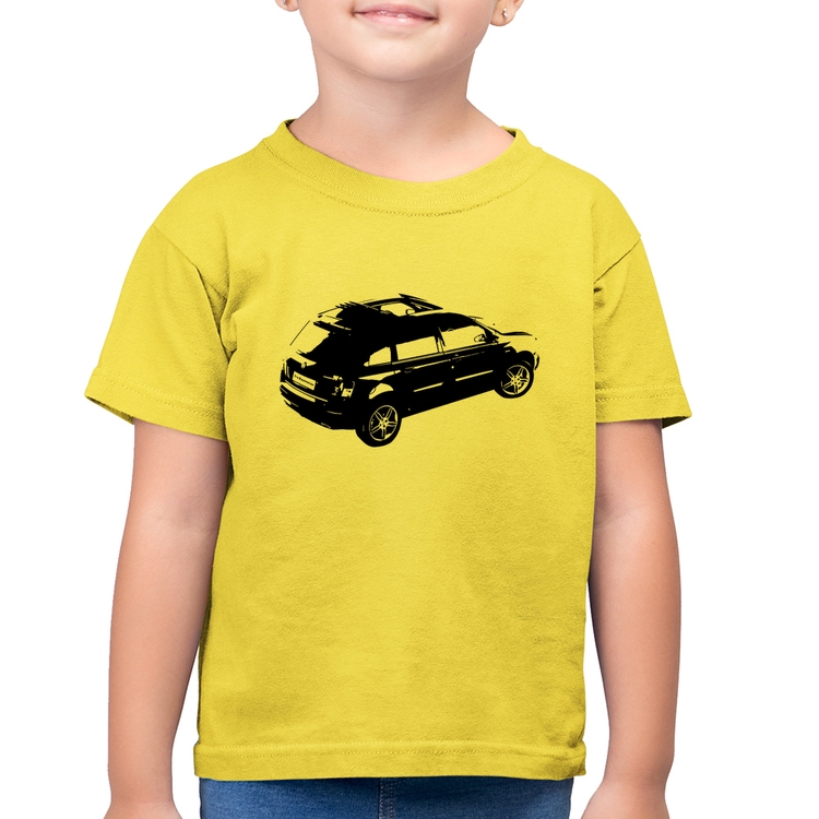 Camiseta Algodão Infantil Carro Stilo Blackmotion - Amarelo Canário