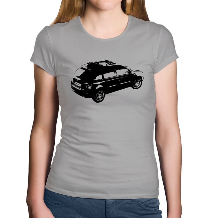 Baby Look Algodão Carro Stilo Blackmotion - Cinza