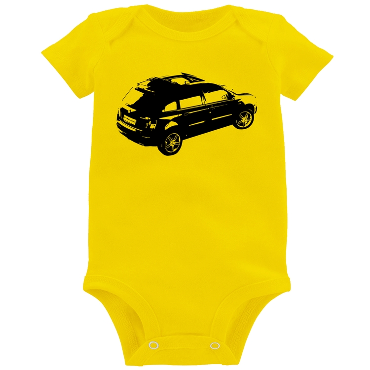 Body Bebê Carro Stilo Blackmotion - Amarelo
