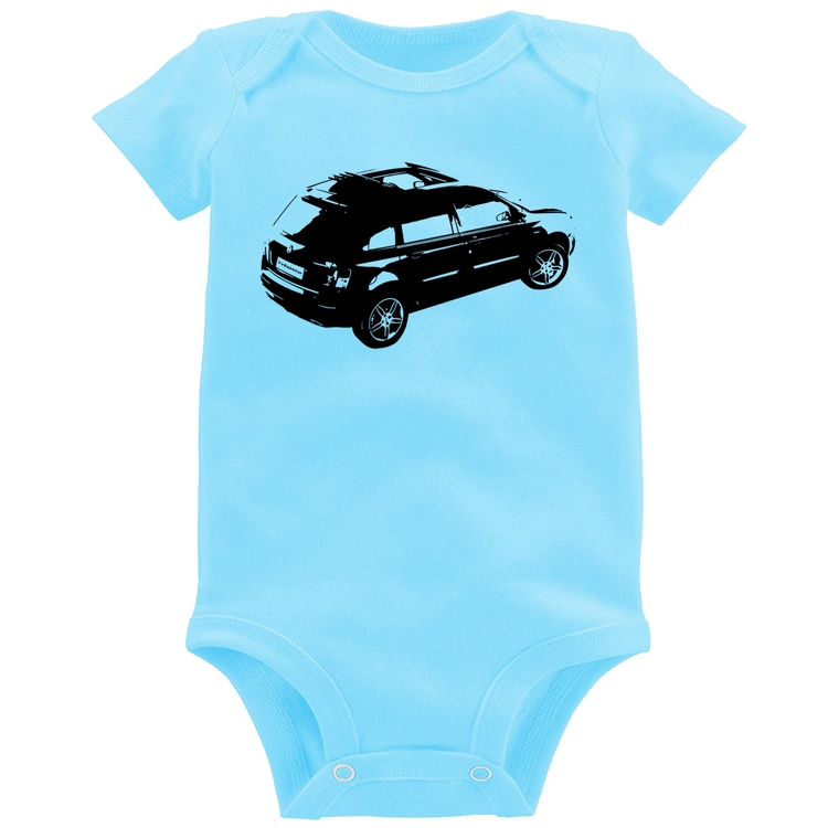 Body Bebê Carro Stilo Blackmotion - Azul Bebê