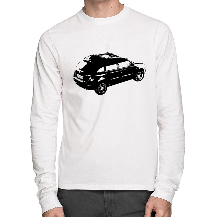 Camiseta Algodão Carro Stilo Blackmotion Manga Longa - Branca