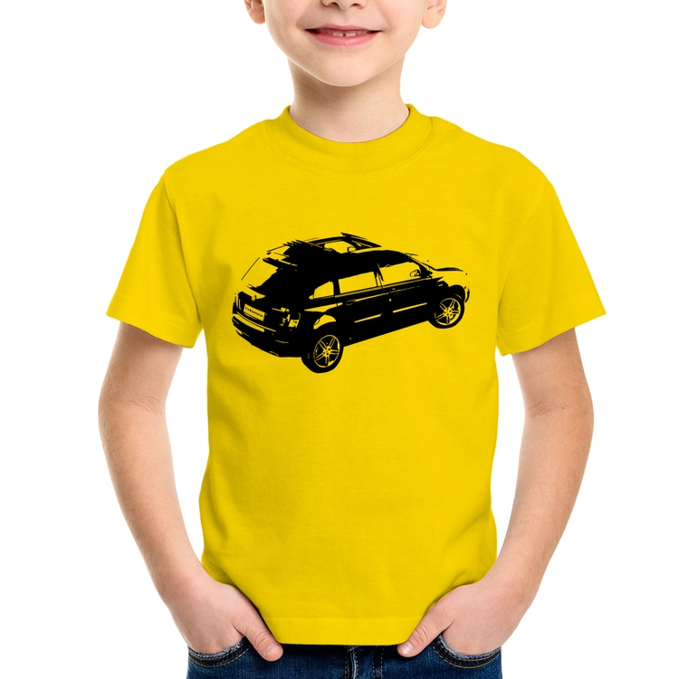 Camiseta Infantil Carro Stilo Blackmotion - Amarela