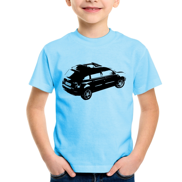 Camiseta Infantil Carro Stilo Blackmotion - Azul Bebê