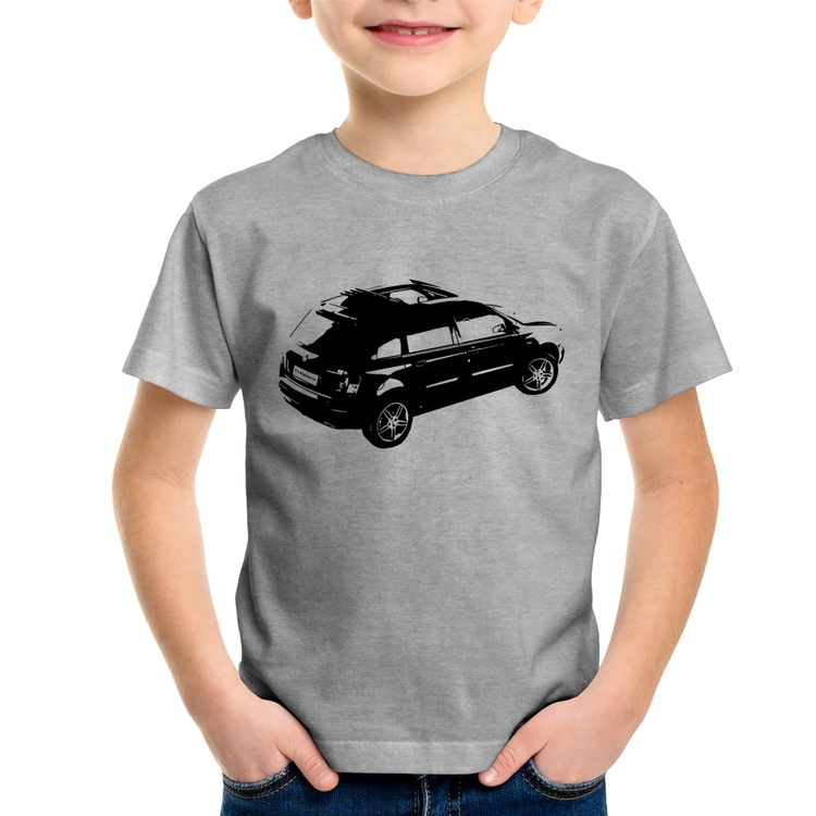 Camiseta Infantil Carro Stilo Blackmotion - Cinza