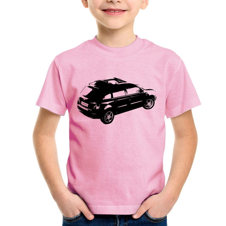 Camiseta Infantil Carro Stilo Blackmotion - Rosa Bebê