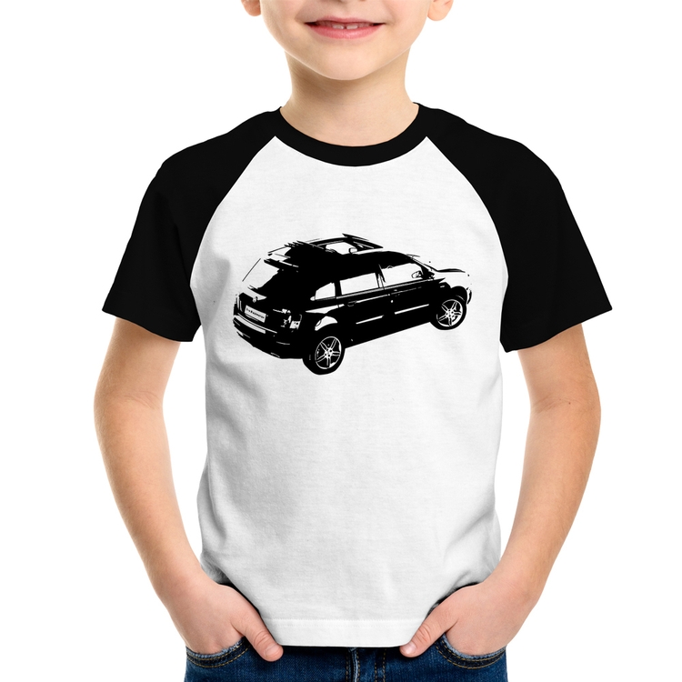 Camiseta Raglan Infantil Carro Stilo Blackmotion